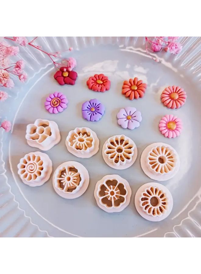8pcs Polymer Clay Cutting Tools For DIY Jewelry Making Boho Floral Shapes - Image 2